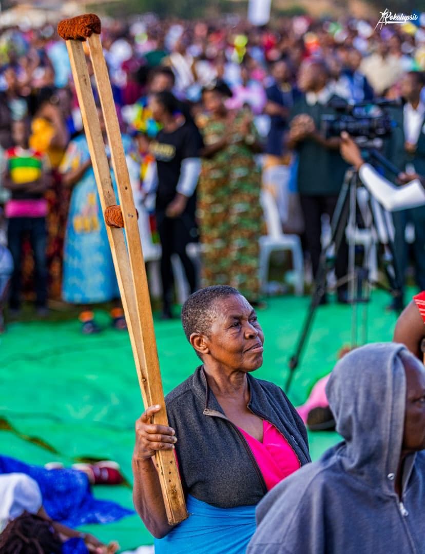 Woman receiving healing